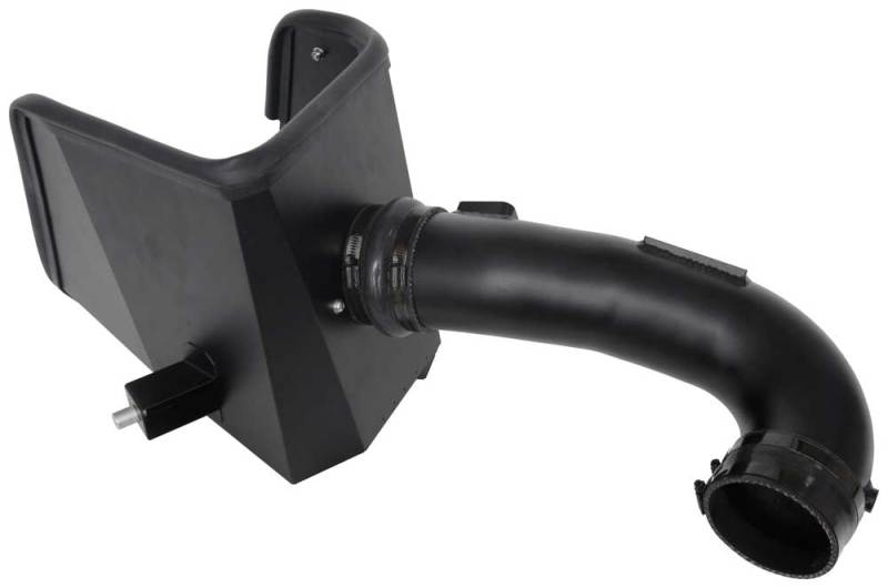K&N Chevrolet Silverado 1500 5.3L V8 black performance cold air intake kit installed in engine bay