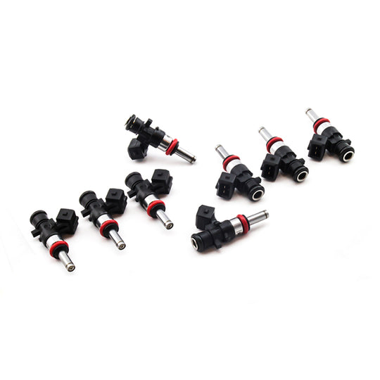DeatschWerks 06-13 Chevy Corvette Z06 LS7 1200cc fuel injector set with 8 injectors for high-performance 8-cylinder engine.