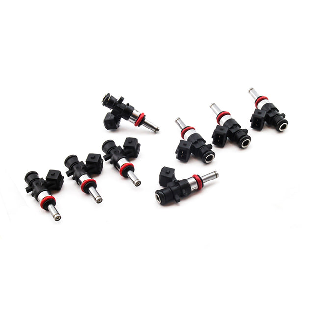 DeatschWerks 06-13 Chevy Corvette Z06 LS7 1200cc fuel injector set with 8 injectors for high-performance 8-cylinder engine.