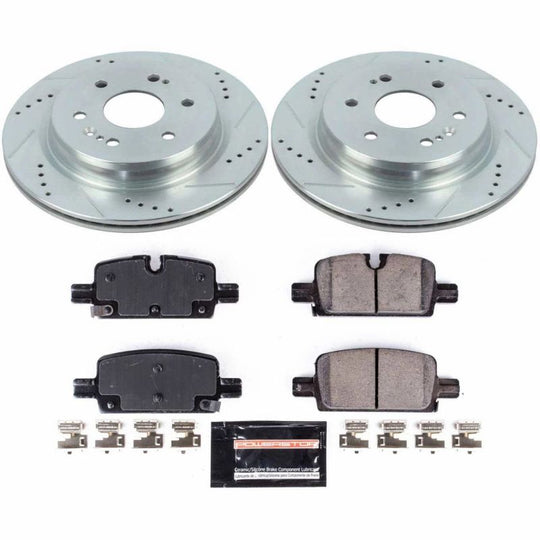 PowerStop Z23 Evolution Sport brake kit for 2019 GM 1500 rear brakes, includes brake rotors and pads for enhanced performance.