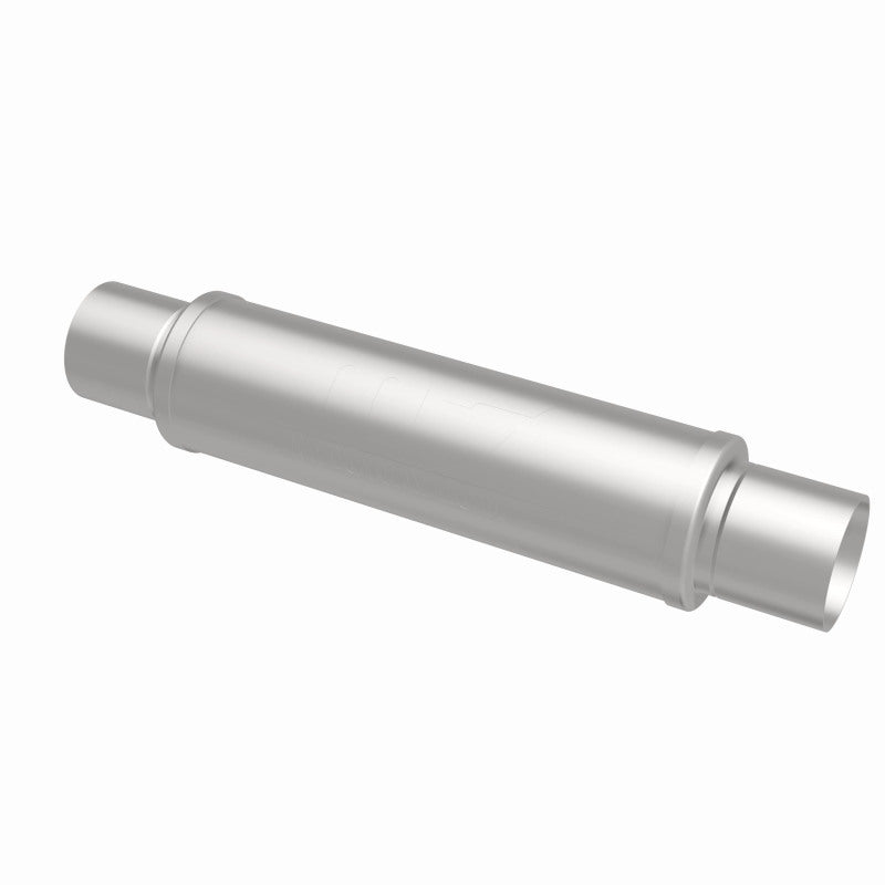 MagnaFlow Mag SS muffler with 3-inch inlet and 14x4x4-inch dimensions, stainless steel construction for vehicle exhaust systems