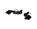 MBRP catback exhaust system for 2016-2019 Chevy Camaro V8 6.2L with black race dual axle back and 4.5-inch quad dual wall tips