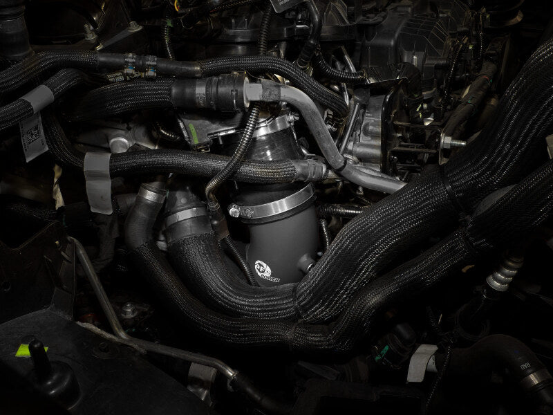 aFe BladeRunner 3-inch black aluminum cold charge pipe for RAM 1500 RHO 3.0L L6 twin-turbo engines