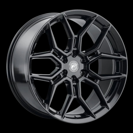 Forgestar X12 24x10 cast wheel in gloss black with 6x139.7 bolt pattern, ET30 offset, and 6.68 BS for vehicles.