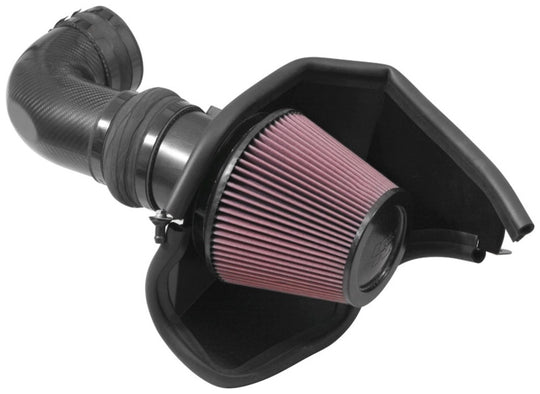 K&N Chevrolet Camaro ZL1 6.2L V8 Cold Air Intake with Performance AirCharger filter and intake tube visible.