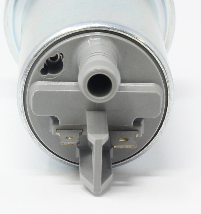 Walbro universal 400lph in-tank fuel pump for gasoline engines, shown in the image, not compatible with E85 fuel.