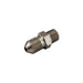 Turbosmart 1/8in NPT to -4AN stainless steel male fitting for automotive fluid connections, shown in close-up.