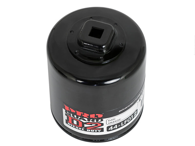 aFe Pro GUARD D2 Oil Filters for GM trucks V8 4.8L-6.2L, set of four, with metal casing and filter elements visible