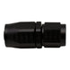 DeatschWerks 6AN female swivel straight hose end fitting in anodized matte black for high-performance fuel systems
