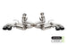 Corvette C8 2020-2025 Corsa Performance catback exhaust with black quad tips, 3-inch valves, fits factory performance exhaust with AFM