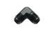 Vibrant -12AN aluminum 90-degree flare union fitting with polished finish, designed for high-performance automotive fluid connections.