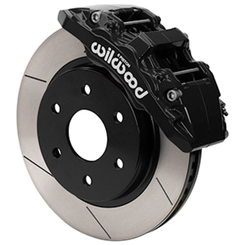 Wilwood Aero6-DM front brake kit for Ford F-150 Raptor 2010-2014, featuring slotted big brake rotors and calipers.