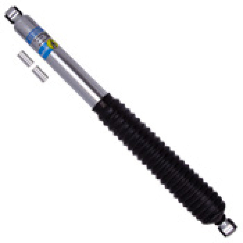 Bilstein 5100 Series lifted truck shock absorber, 11-inch monotube design, shown in black with mounting components.
