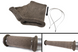 DEI Titanium 4-inch Knit Exhaust Sleeve wrapped around a car exhaust pipe, 24 inches long for high-temperature protection and insulation.