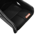 RaceQuip FIA containment racing seat in large size, black with side bolsters and harness openings for high-performance motorsport safety.