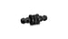 Vibrant -6AN barbed union fitting for hose connections, made of durable metal with threaded and barbed ends for secure attachment.