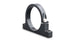 Vibrant HD Power Filter mounting bracket for fuel filters, black metal construction, shown attached to a fuel filter.