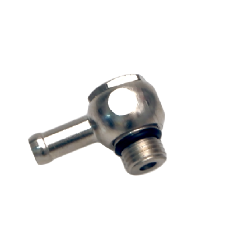 Turbosmart BOV -3AN Nipple Blow Off Valve Accessories, black metal fitting for turbocharged engines.