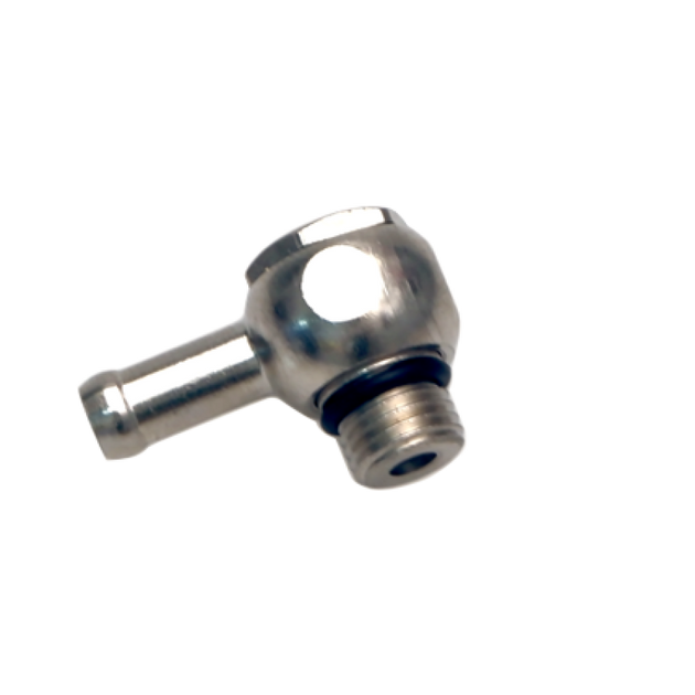Turbosmart BOV -3AN Nipple Blow Off Valve Accessories, black metal fitting for turbocharged engines.