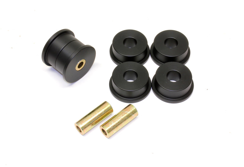 Black BMR 10-15 5th Gen Camaro differential bushing kit with Delrin bushings, designed for race performance and durability.