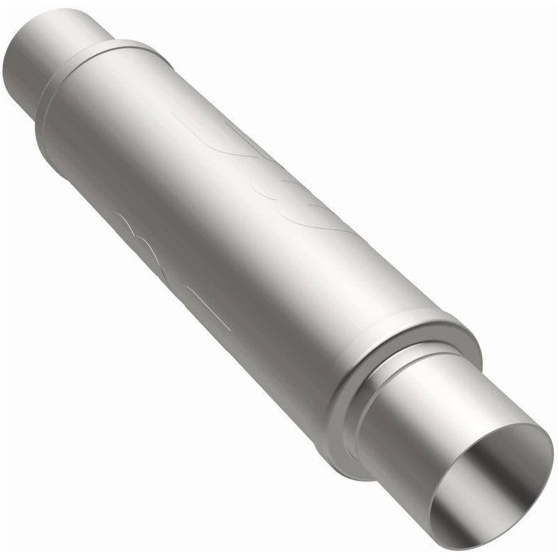 MagnaFlow Mag SS 3-inch muffler with 14x4x4-inch dimensions, featuring a sleek stainless steel design for vehicle exhaust systems.