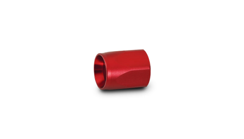 Vibrant 12AN hose end socket fitting in bright red for high-performance automotive or fluid transfer applications.