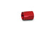 Vibrant -6AN Hose End Socket fitting in red for automotive fluid connections, shown on a white background.