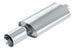 Borla Boomer Muffler Thumper Oval 2-1/4 inch inlet with 4-inch round side outlet, designed for enhanced exhaust sound and performance.