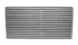Vibrant air-to-air intercooler core, 25x12 inches, 3.5-inch thick, with aluminum fins and end tanks for turbocharged vehicles.
