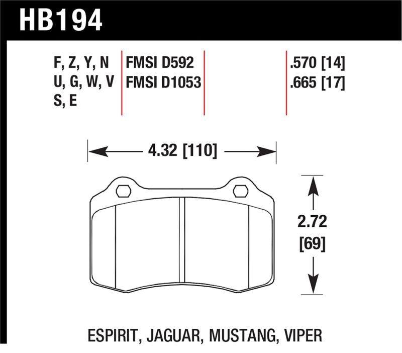 Hawk Performance Hawk 2010 Camaro SS DTC-70 race rear brake pads installed on a Camaro SS, designed for high-performance racing braking.