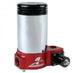 Aeromotive A2000 drag race carbureted fuel pump with metal housing and fuel inlet and outlet connections for high-performance racing.
