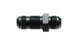 Vibrant aluminum -12AN flare straight bulkhead adapter fitting with threaded ends, designed for high-performance fluid connections.