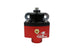 Aeromotive billet fuel pressure regulator with adjustable control and two AN-6 ports for carbureted engines.