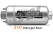 DeatschWerks 350 LPH DW350iL inline external fuel pump with wiring and fittings for automotive fuel system.