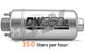 DeatschWerks 350 LPH DW350iL inline external fuel pump with wiring and fittings for automotive fuel system.