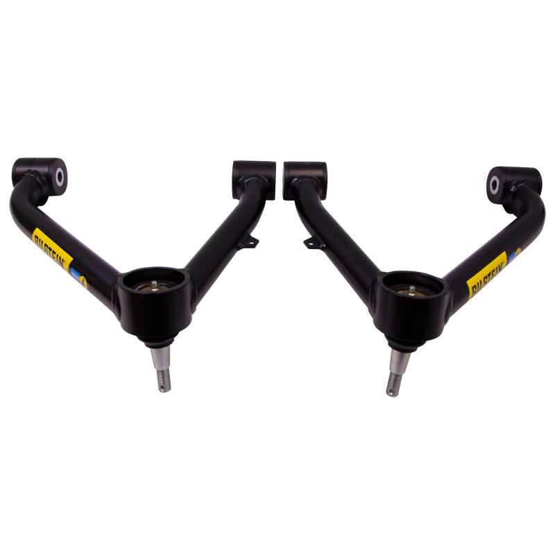Bilstein GM 1500 B8 upper control arm kit for 2014-2018 trucks, showing durable control arms with brand logo on the part