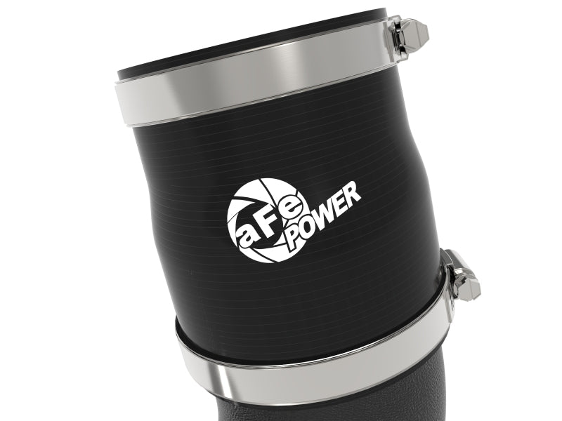 aFe BladeRunner 3-inch black aluminum cold charge pipe for RAM 1500 RHO 3.0L L6 twin-turbo intercooler system