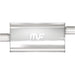 MagnaFlow MAG 409SS muffler, 5x11x22 inches, stainless steel with dual inlet and outlet pipes, automotive exhaust component