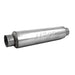 MBRP universal 30-inch high flow muffler for vehicle exhaust systems, featuring a sleek metal finish and durable construction.