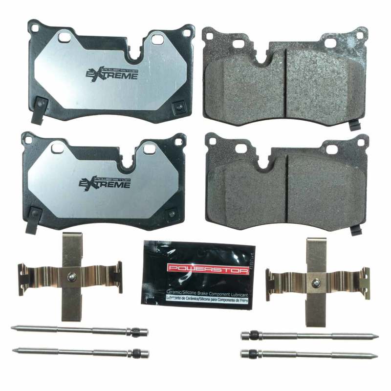 PowerStop performance rear brake pads with hardware for 2020 Chevrolet Corvette C8 Z26 Extreme Street Brake Pads set