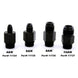 Nitrous Express 6AN bottle nipple for Lightning 500 valve, automotive nitrous oxide bottle accessory, black metal fitting
