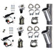Granatelli 2.5-inch aluminized steel dual exhaust cutout with slip fit and band clamp, designed for automotive performance.