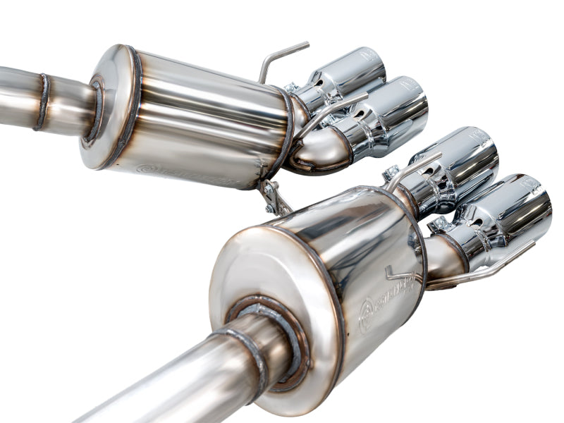 AWE Tuning axle-back exhaust system with chrome silver tips installed on a 2005-2007 Chevrolet Corvette C6 6.0L.