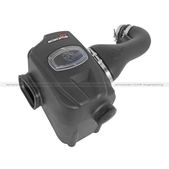 aFe Momentum GT Pro 5R Cold Air Intake System for Chevrolet Camaro 2016-2017 I4 2.0L engine, featuring high-flow filter and sleek tubing.