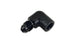 Vibrant -4AN to 1/8in NPT 90-degree adapter fitting, metal fitting with threaded connection, used in automotive fluid systems.