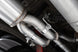 MBRP dual split rear catback exhaust system with quad carbon fiber tips for Chevy Silverado 1500 6.2L, T304 stainless steel.