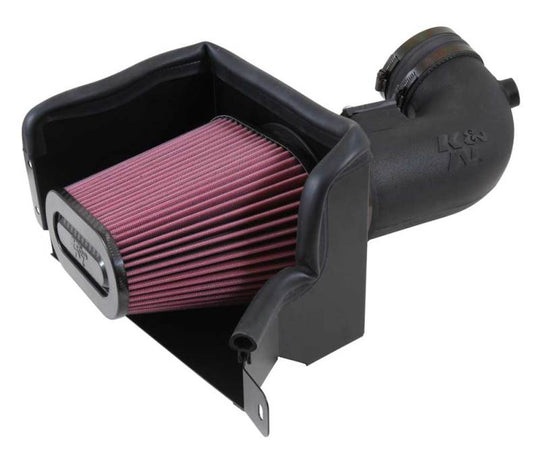 K&N Engineering cold air intake for 2014-2015 Chevy Corvette Stingray 6.2L V8, showcasing the performance air filter and intake tube.