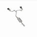 Magnaflow cat-back performance exhaust system for 2021 GMC Yukon V8 6.2L Street Series, showing the installed exhaust pipes and mufflers.