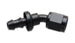 Vibrant 30-degree push-on hose end elbow fitting, -6AN size, designed for high-performance automotive and fluid transfer applications.