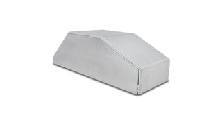 Vibrant I/C end tank made of 5052 aluminum, 4-inch wide, 9.85-inch long, 3.25-inch tall, for use with horizontal intercooler core
